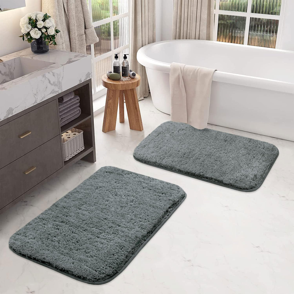 Grey Bathmats