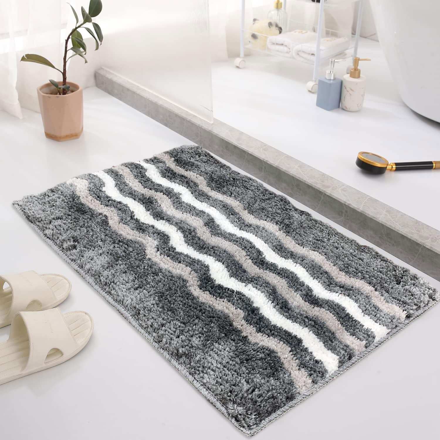 Belgium Bath Mat ( 38x58 cm, Grey )