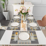 Zigzag Design Placemat for Dining Table Set of 6(30x45 CM Black)