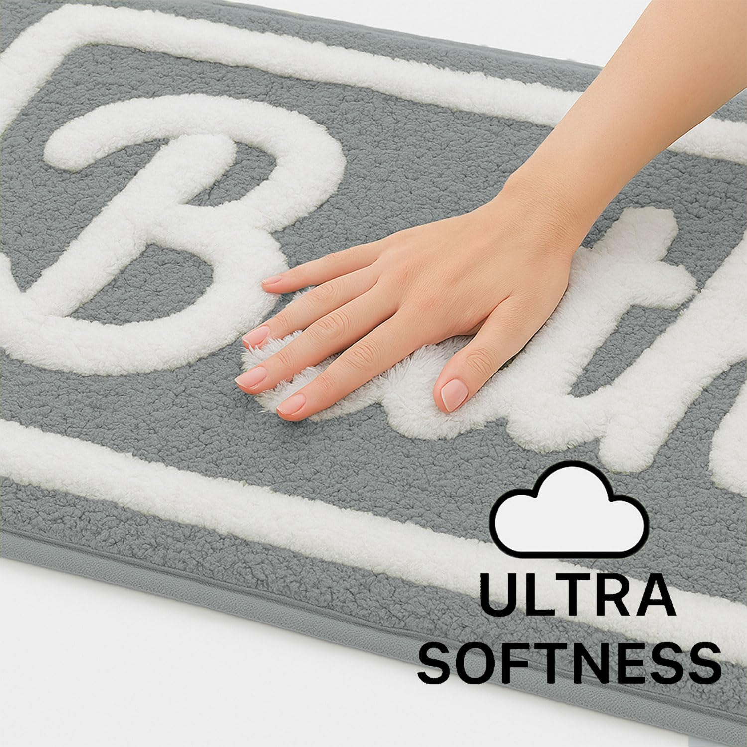 Canada Super Soft Bath Mat (40x60 cm, Silver)