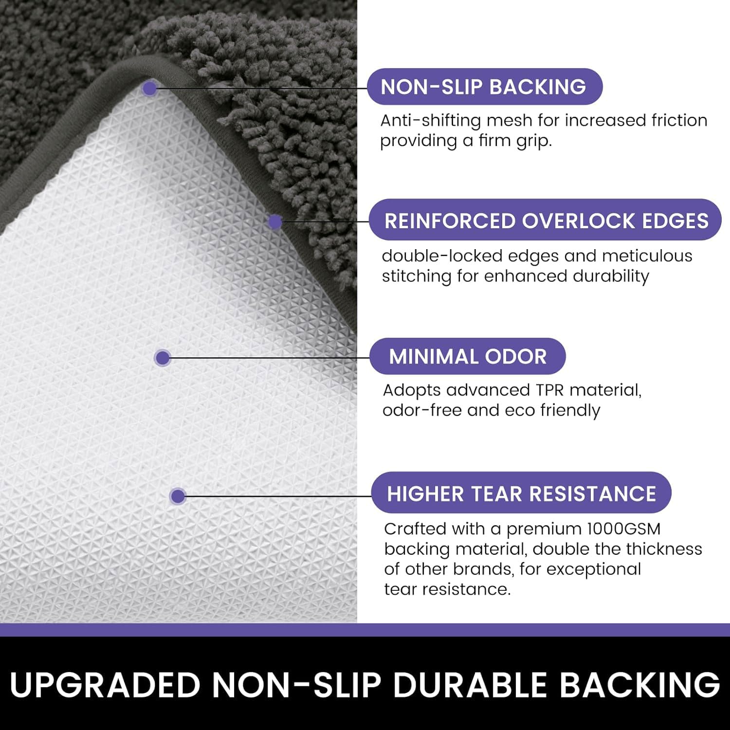 Newman Microfibre Bath Mat (45X75 Cm,Brown)