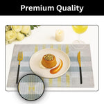 Zigzag Design Placemat for Dining Table Set of 6(30x45 CM White)