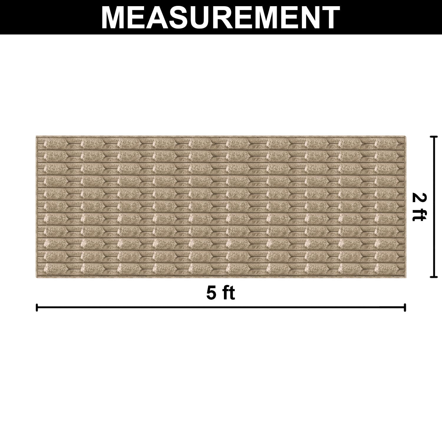 Rabbit Tail Fur Floor Runner (2x5 Feet, Beige)