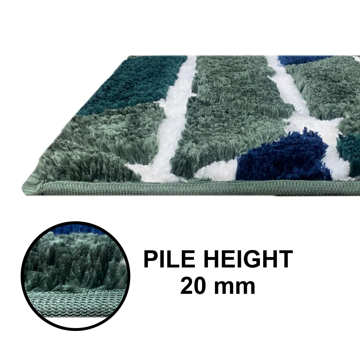 Macau Trangle Bath Mat (40x60 cm,Green)
