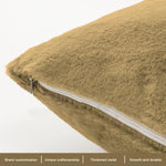 Cushion Cover Duble Side Rabbit Fur Set of 2(16 x 16 inch , Anti Gold)
