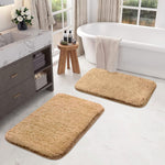Vegas Microfiber Bath Mat (40x60 cm, Gold) Pack of 2