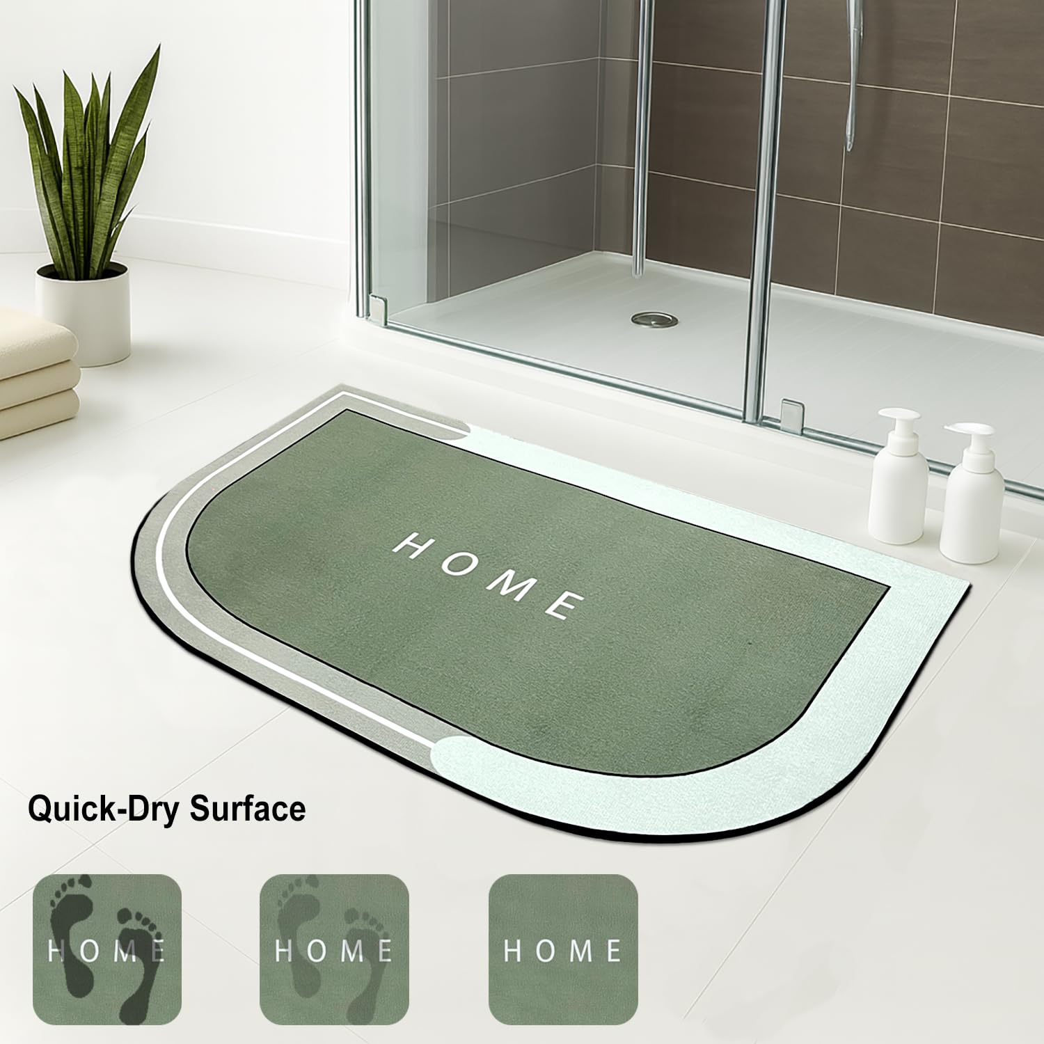 Rubber Doormat Anti Slip (Home Design ,35x58 cm)