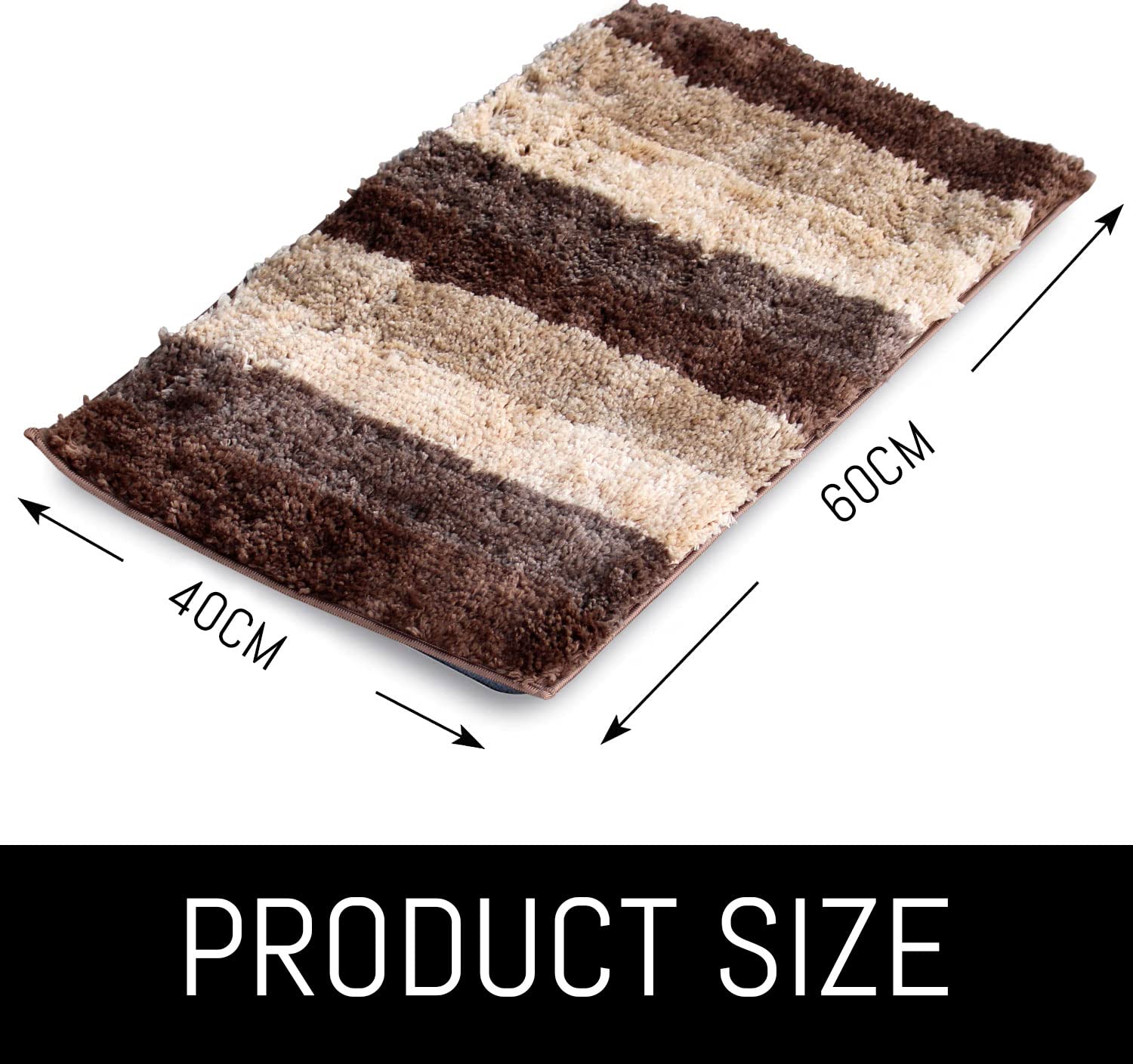 Jericho Bath Mat For Bathroom (40x60 cm, Amber)