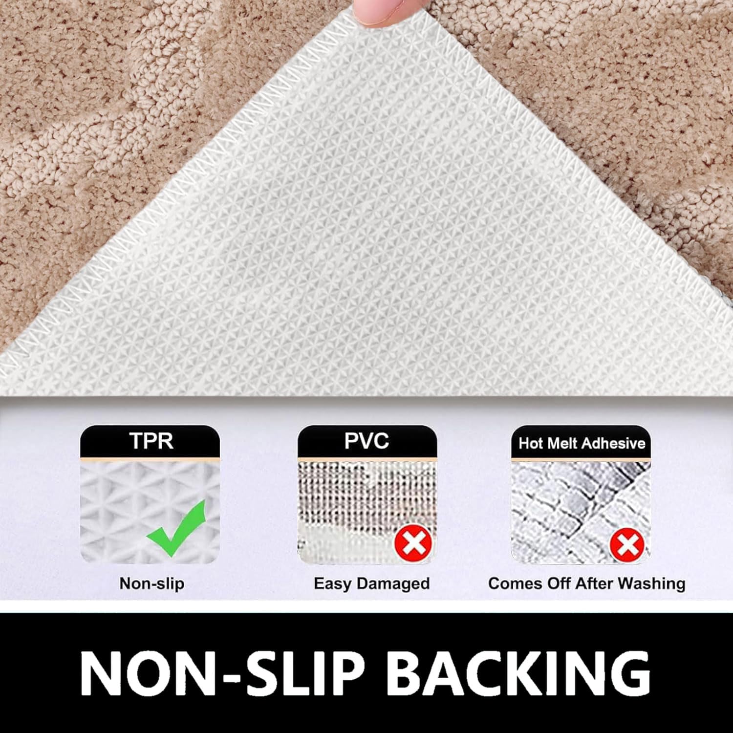 Scotland Waves BathMat (38x58 cm, Beige)
