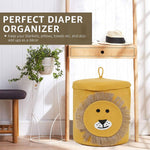Cotton Lion Basket for Storage  (12"X12" , Yellow)
