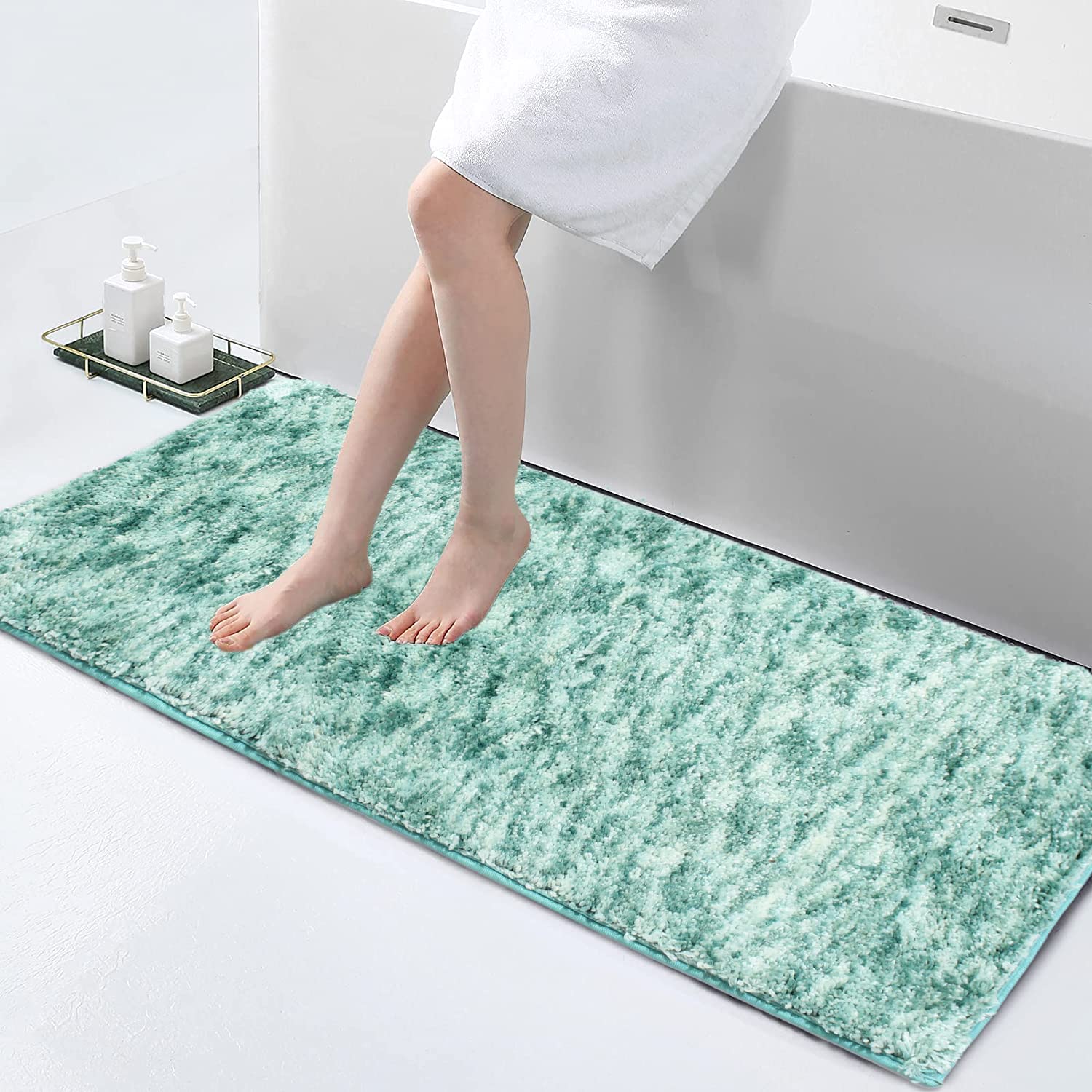 Hawaii Bath Mat Anti Skid (Aqua, 60cm x 90cm)