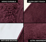 Newman Microfiber Shaggy Carpet for Living Room - 3x5 Ft, Wine