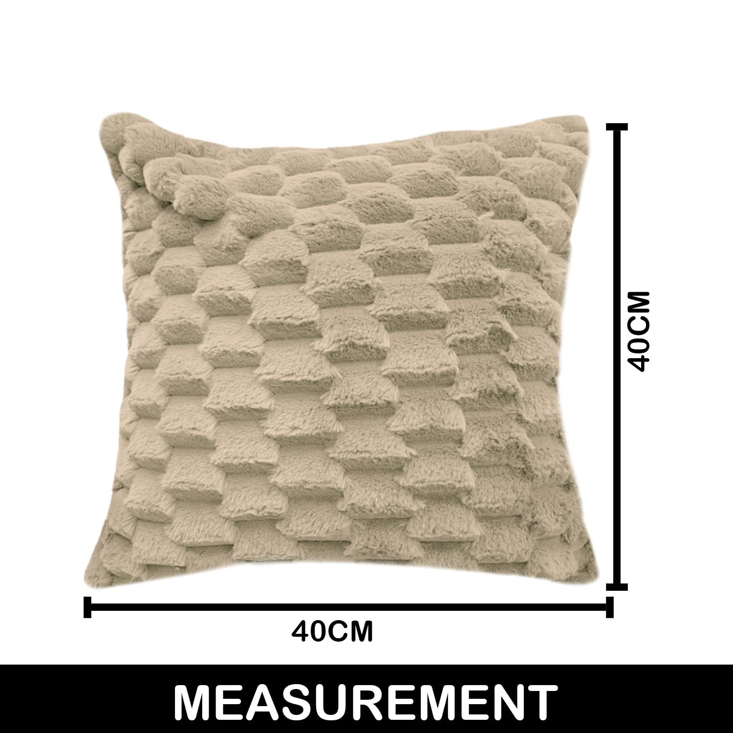 Cushion Cover Super Soft (16 x 16 Inch Beige)