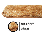Hawaii Contour Rugs for Bathroom Set of 2(Anti Gold, 60 x 90 Cm)
