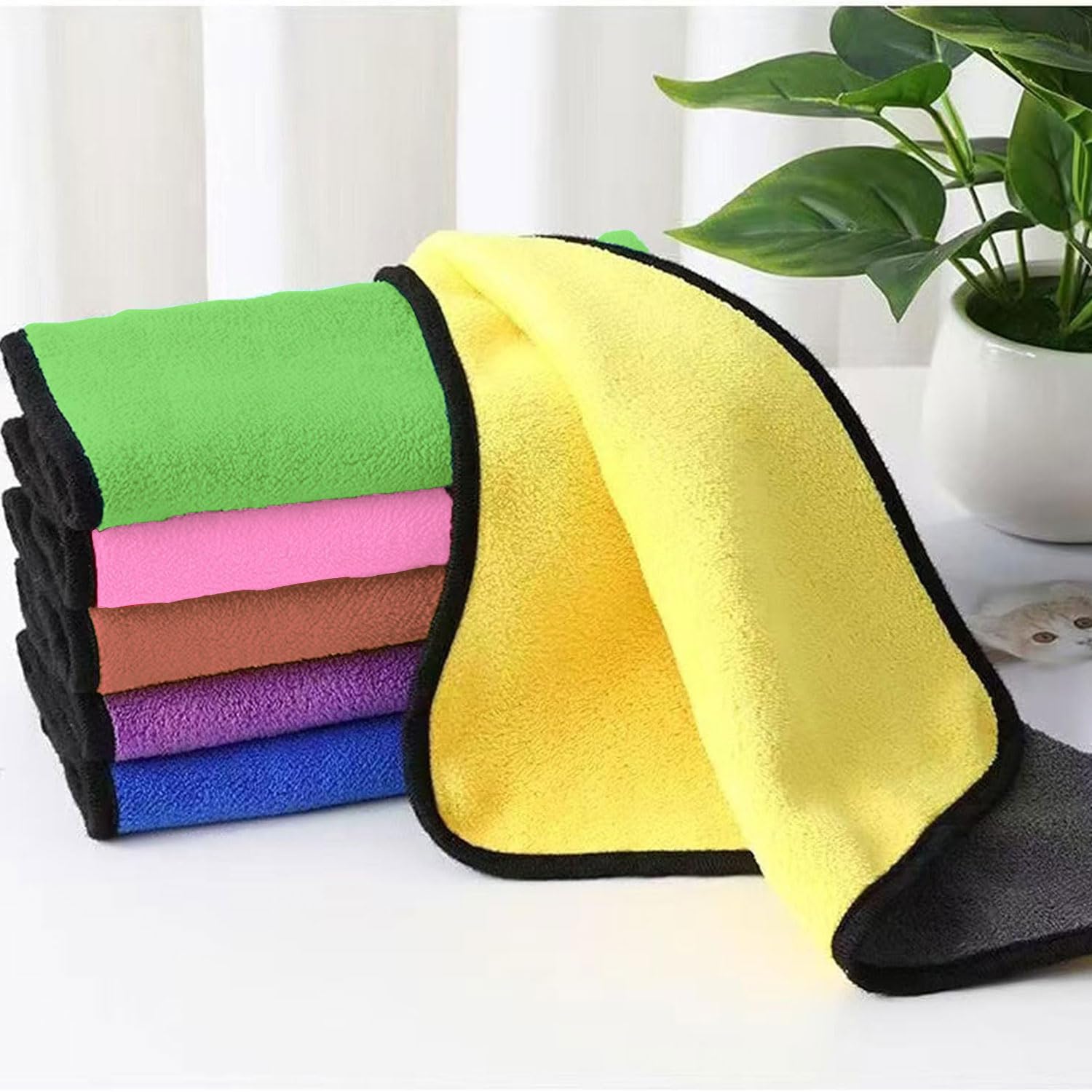 Cleaning Cloth Microfiber 600 GSM Multi-Color (40x40cm) Set of 12