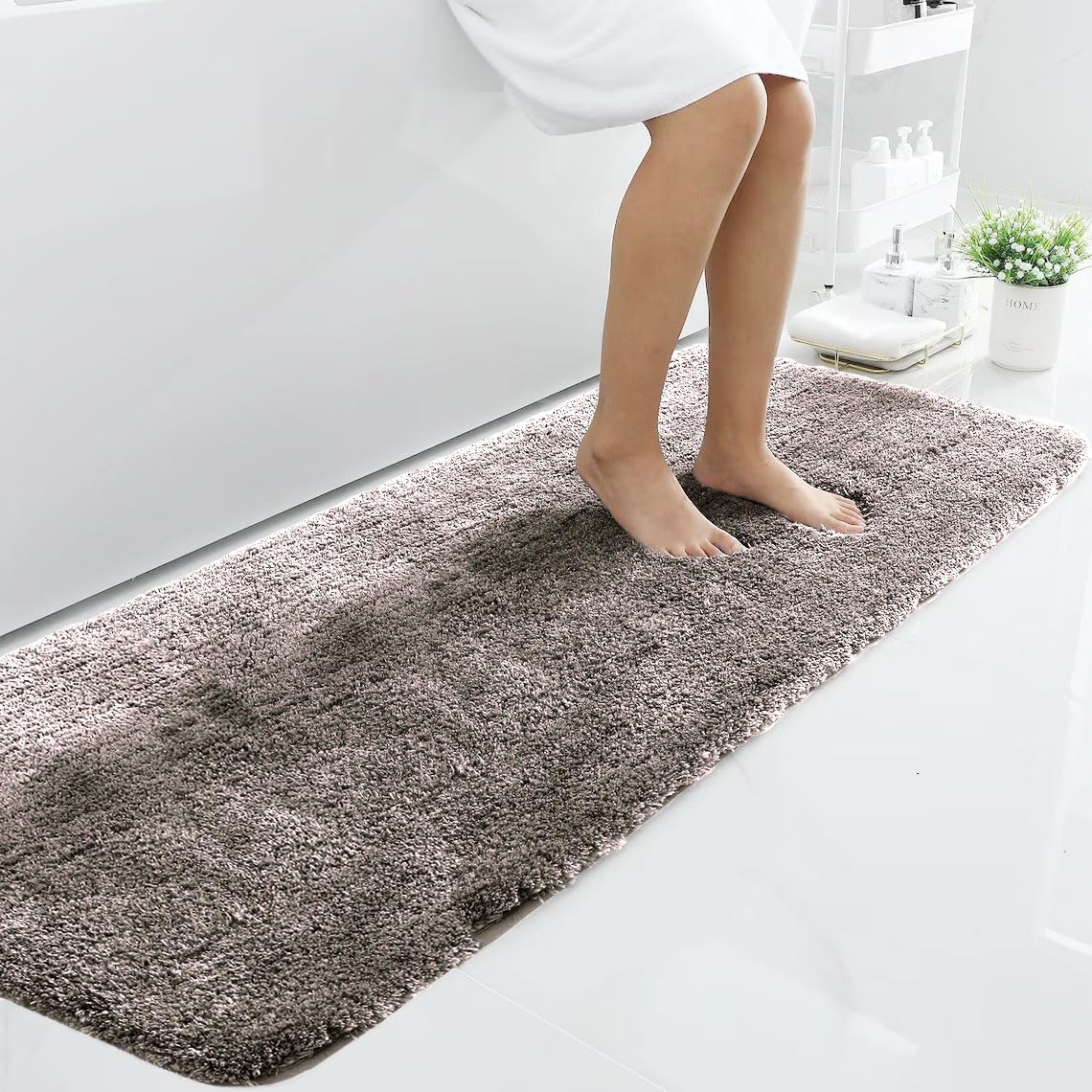Vegas Microfiber Runner For Bedroom (2X5 Ft, Cocoa)