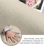 Rabbit Fur Soild Bath (Beige, 40x60 cm)