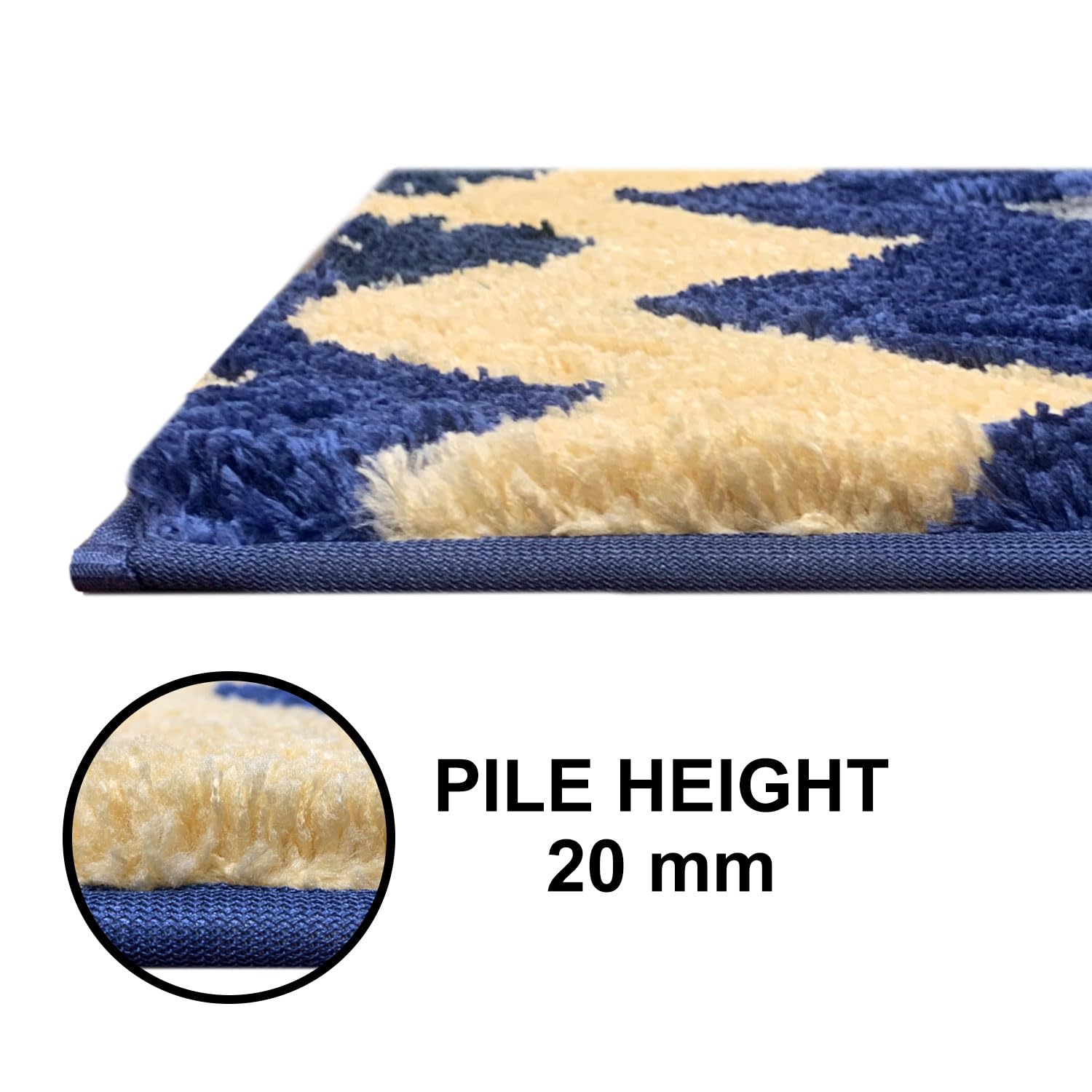 Macau Stripe Bath Mat (40x60 cm,Blue)