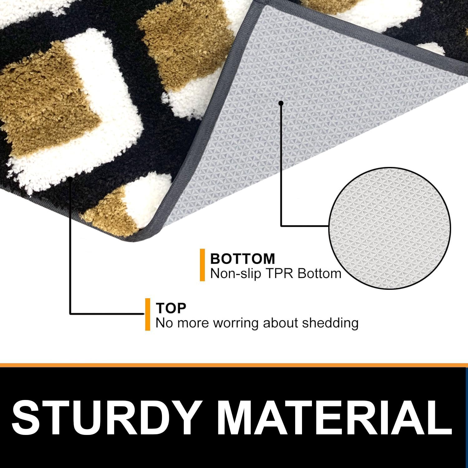 Macau Square Bath Mat (40x60 cm,Yellow)