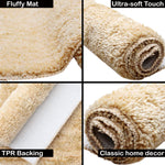 Bath Mat For Bathroom 1600 GSM Microfiber (38X58 cm, Gold)
