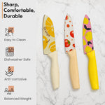 Knife Set of 3 ( Multicolor , 25.5x3.2 cm )