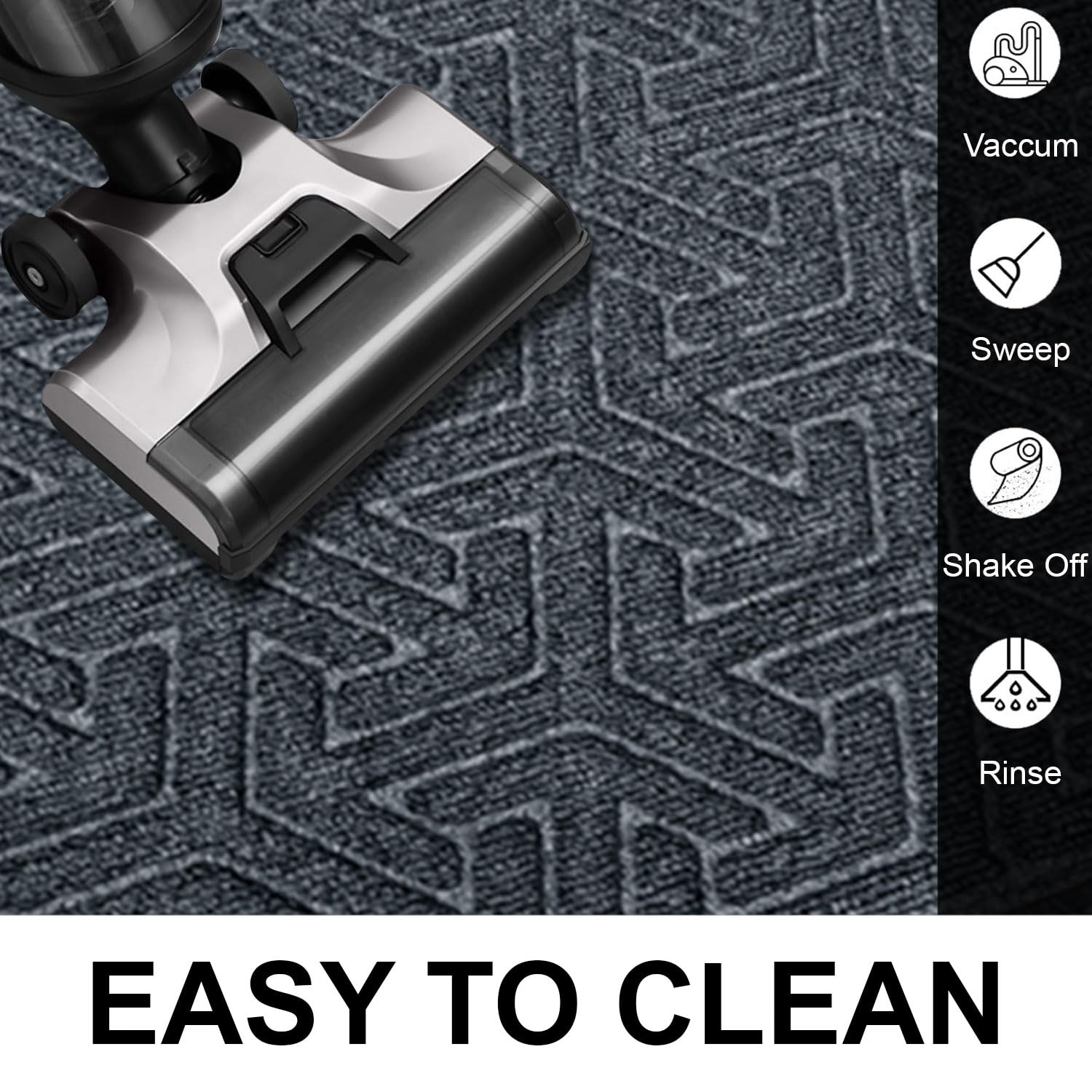 Coir Rubber Door Mat (Grey, 45 x 75cm)