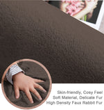 Rabbit Fur Super Soft Carpet (Cocoa, 4x6 Feet)