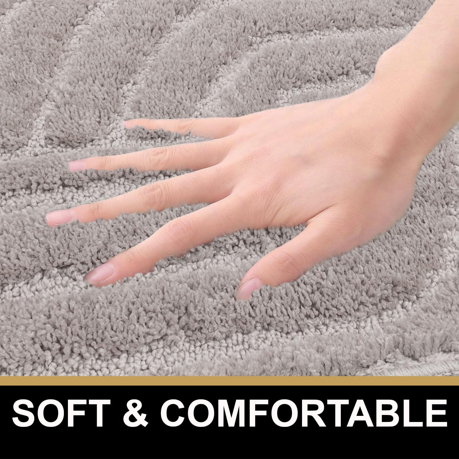 Scotland Maze Cut Bath Mat (38x58 cm,Grey)