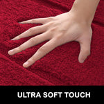 Bathmat 2500 GSM Microfiber Pack of 2 (Maroon , 40cm x 60cm)