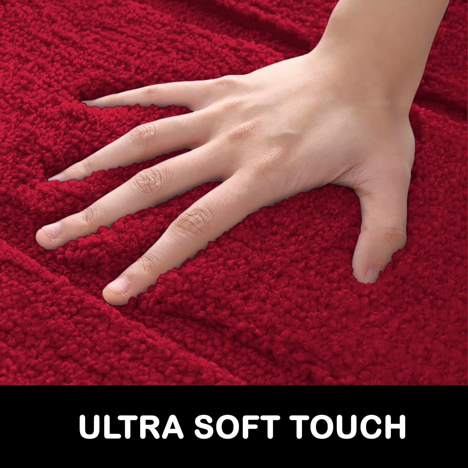 Bathmat 2500 GSM Microfiber Pack of 2 (Maroon , 40cm x 60cm)