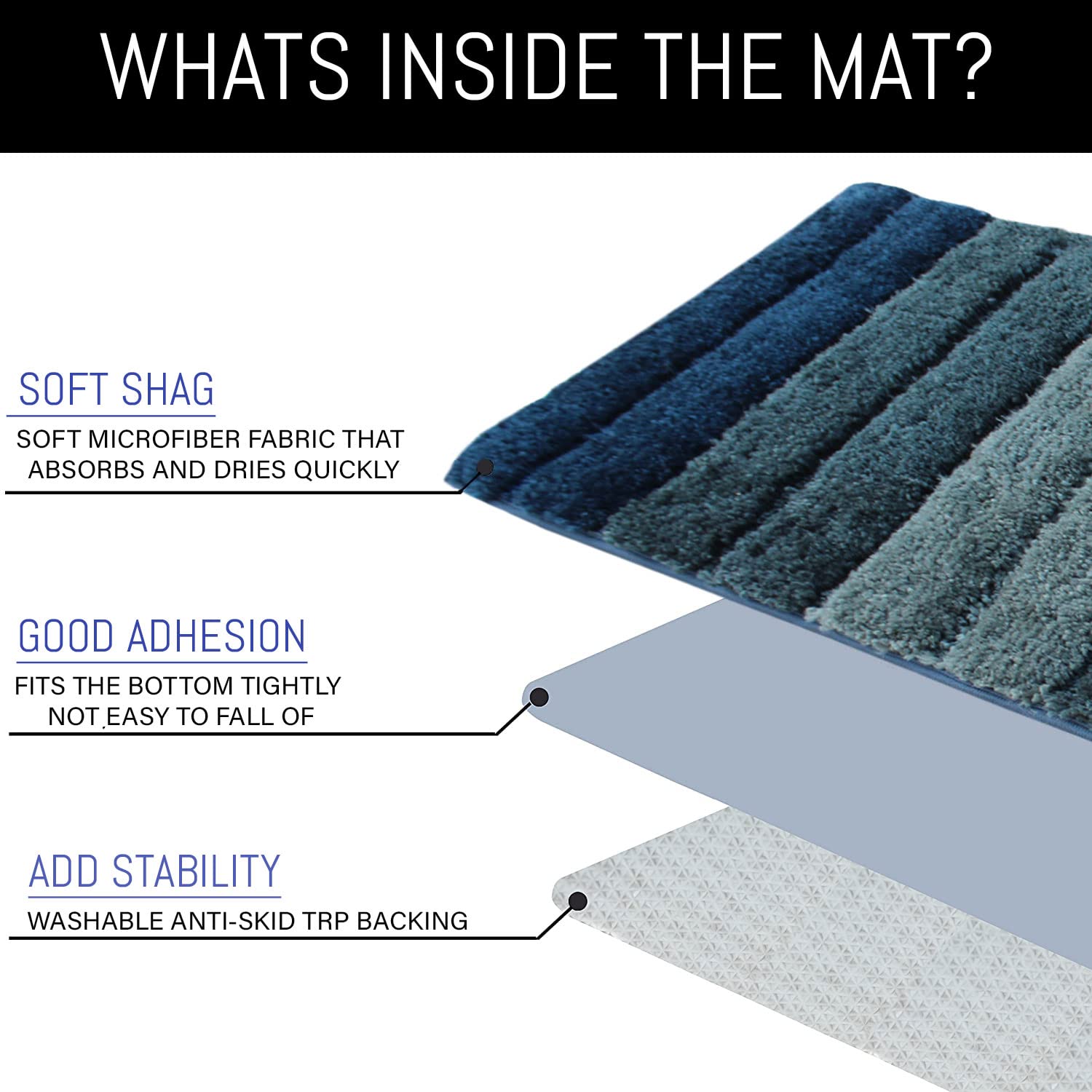 Luxury Mats for Bathroom 2500 GSM Microfiber (40cm x 60cm, Hunter Green)