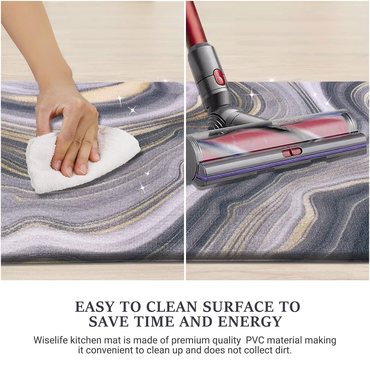 Cuba Door Mats Anti Fatigue - Wave Black (45x75 cm)