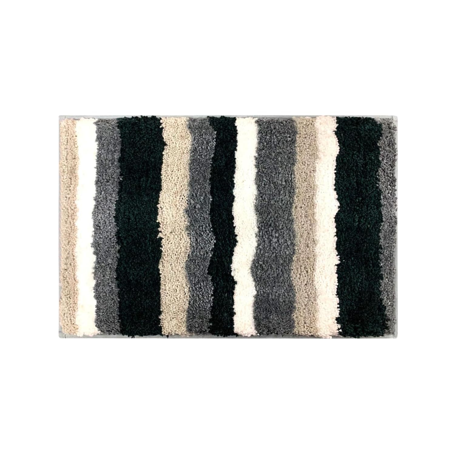 Italia Striped Bath Mat Super Soft (Grey, 45x75 cm)