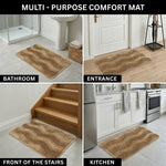 Moscow ZigZag Wave Microfiber Bath  (38x58cm Brown)