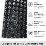 Plastic Shower Mat For Bathroom (36x68 Cm Grey )