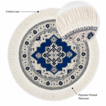 Persian Mandala Dining Table Mats ( 36x36cm, Multicolor, Set Of 2 )