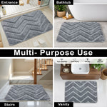 Austria Zigzag Microfiber Bath Mat (41x60cm Grey)