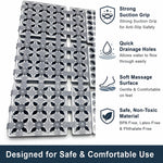 Rubber Shower Mat For Bathroom ( 40x66 Cm Grey )