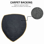 Arsenal Wool Tufted Floor Mat  (81x72 cm, Red Gold White Black )