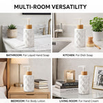 Faceted Pattern Glass Soap Dispenser For Bathroom And Kitchen Sink ( 17.5x7.5 cm White)
