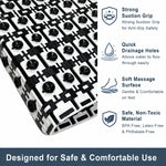 Rubber Shower Mat For Bathroom ( 38x70 Cm Black )