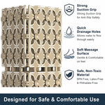 Rubber Shower Mat For Bathroom ( 40x66 Cm Taupe )