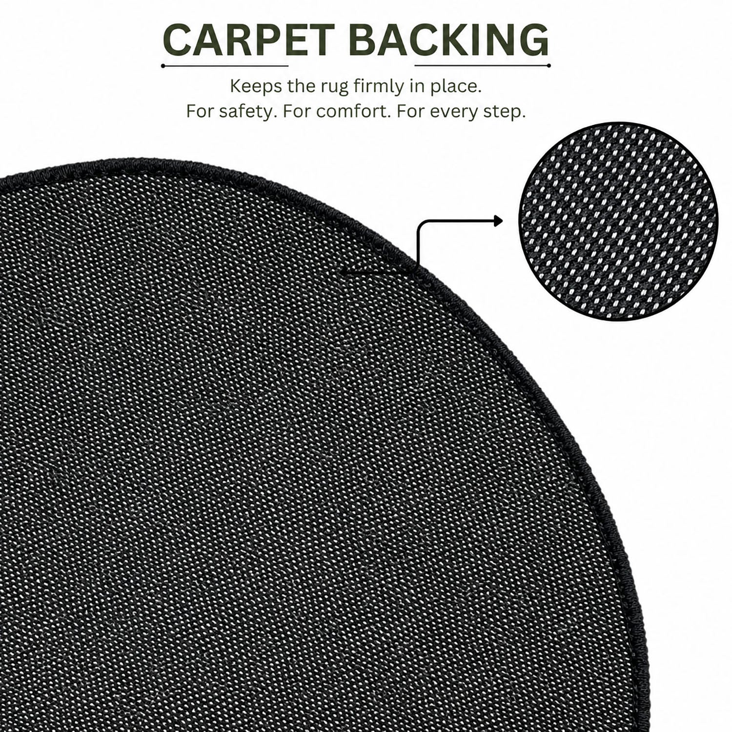 Eagle Wool Rug Tufted Decorative Accent Mat for Wall Hanging and Room Decor (24x24 cm, Black )