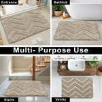 Austria Zigzag Microfiber Bath Mat (41x60cm Beige)