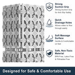 Rubber Shower Mat For Bathroom ( 40x66 Cm Silver )