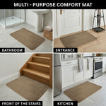 Bahrain Intersect Microfiber Bath Mat (40x58cm Coffee)