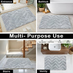 Austria Zigzag Microfiber Bath Mat (41x60cm Silver)