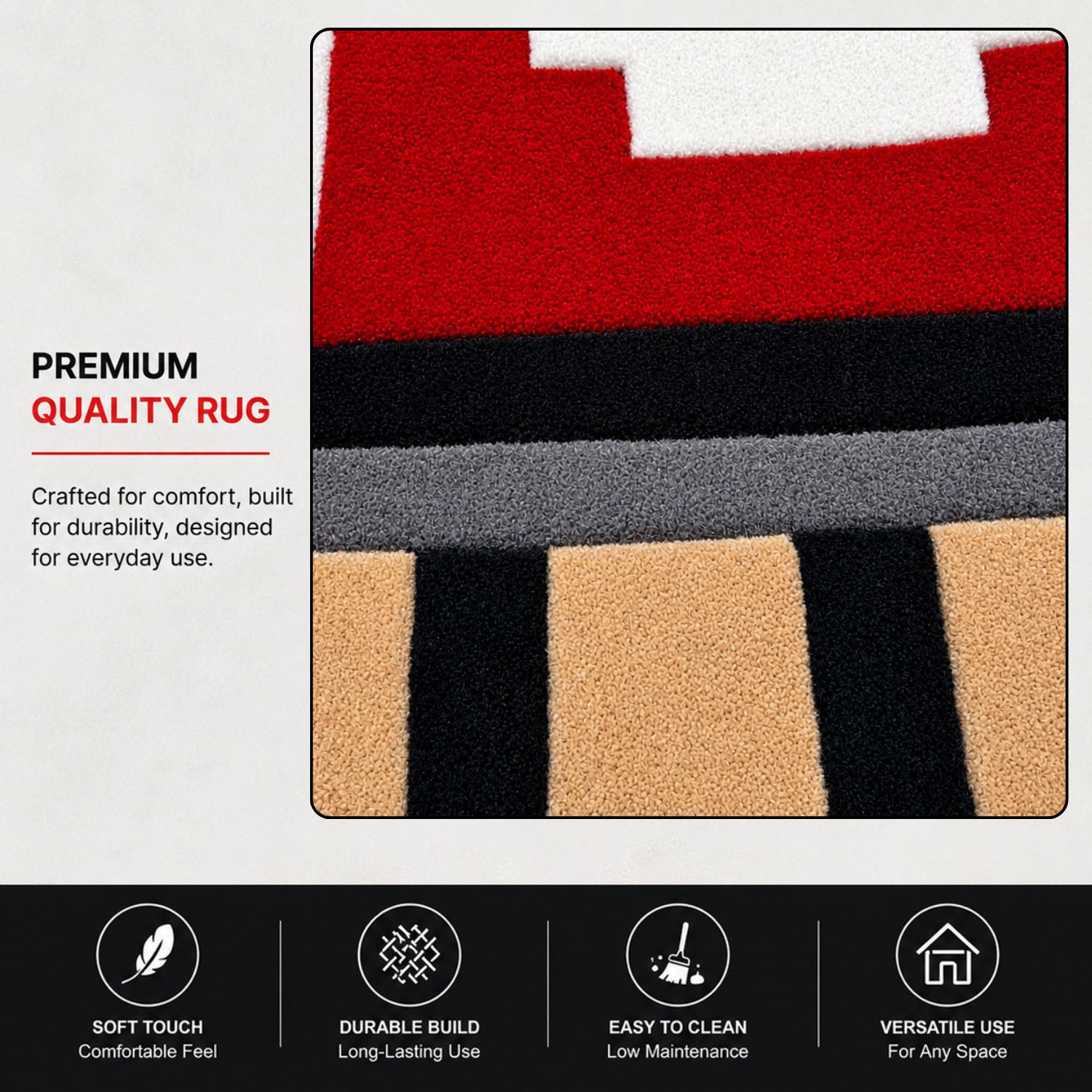 Wool Rug Mushroom Design Floor And Wall Carpet