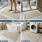 PVC Shower Mat for Bathroom Floor ( 40x70 cm, Beige )