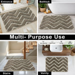 Austria Zigzag Microfiber Bath Mat (41x60cm Brown)